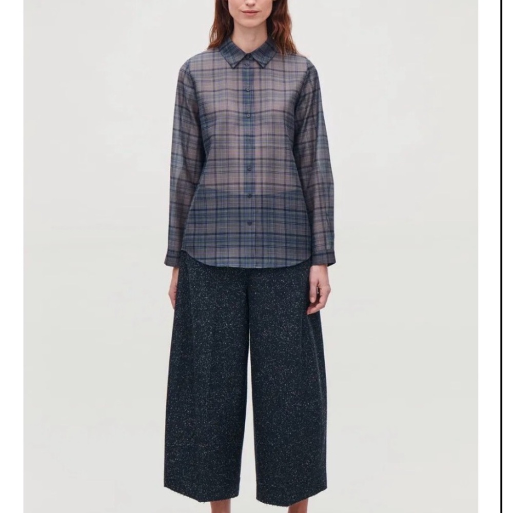 Cos Loop-Stitched Rounded Wool Culottes - image 1